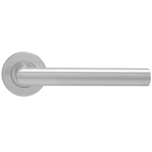 TUBULAR LEVER HANDLE ON ROUND ROSE